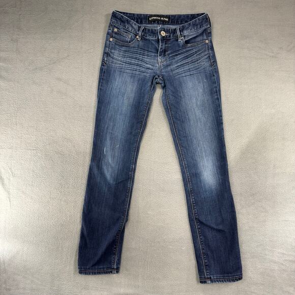 Express Jeans 2R‎ Womens Stella Skinny Low Rise Stretch Medium Wash Denim - Picture 1 of 9